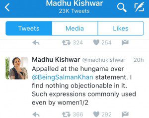 Madhu Kishwar on Salman Khan