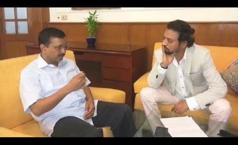 Irrfan Khan Madaari Promotion | Meeting Arvind Kejriwal, PM & Rahul Gandhi