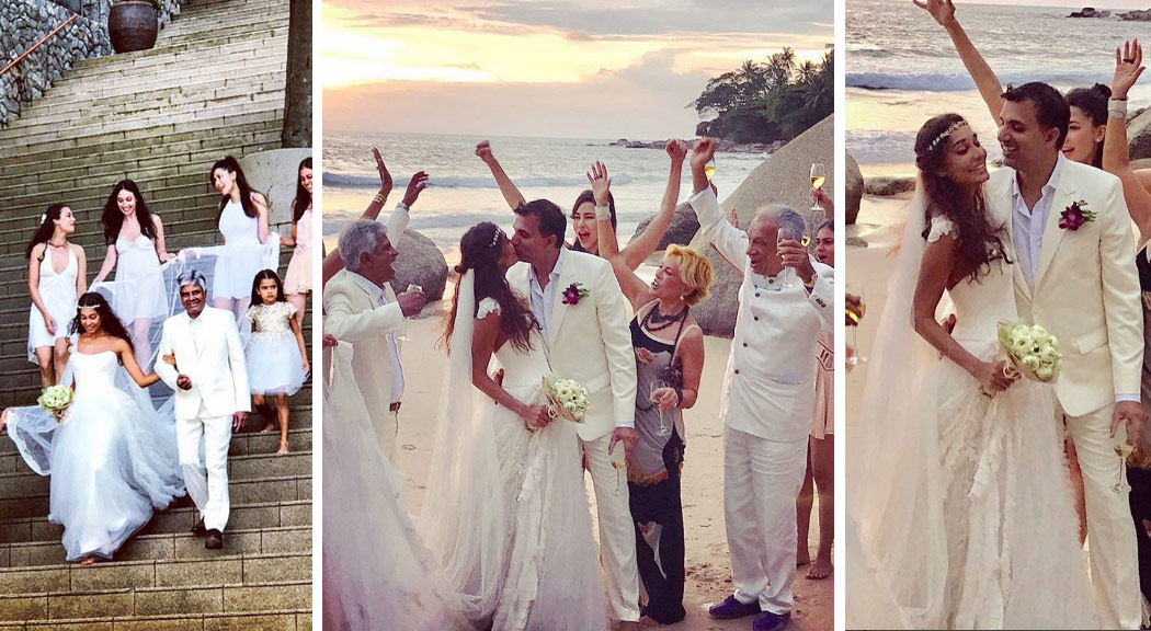 Lisa Haydon marries beau Dino Lalvani, Pics and Videos from her Beachside Venue