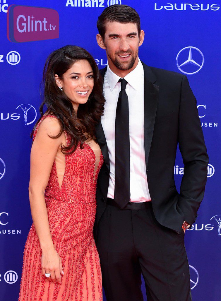 Michael Phelps with wife at  Laureus Sports Awards