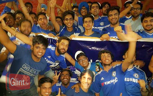 Chelsea fans in India celebrate their EPL title win in style